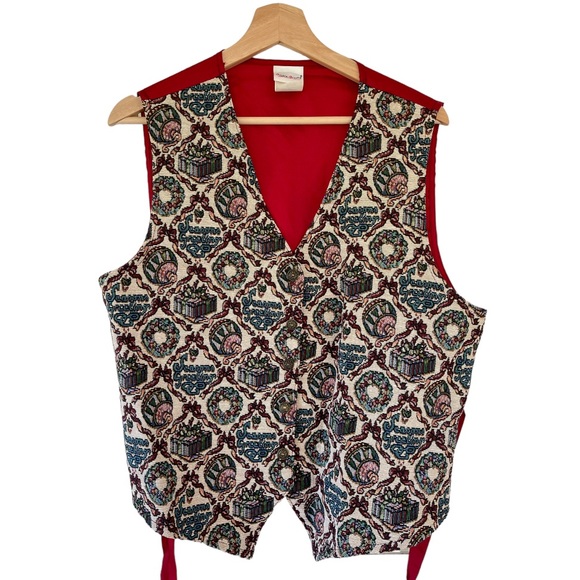 Bobbie Brooks Jackets & Blazers - Vintage Bobbie Brooks Seasons Greetings Christmas Vest Women’s L Large